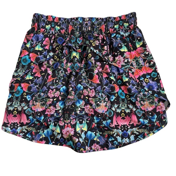 Lululemon Hotty Hot High-Rise Skirt Skort 6 Black Floral Tennis Run Pockets - Picture 7 of 10